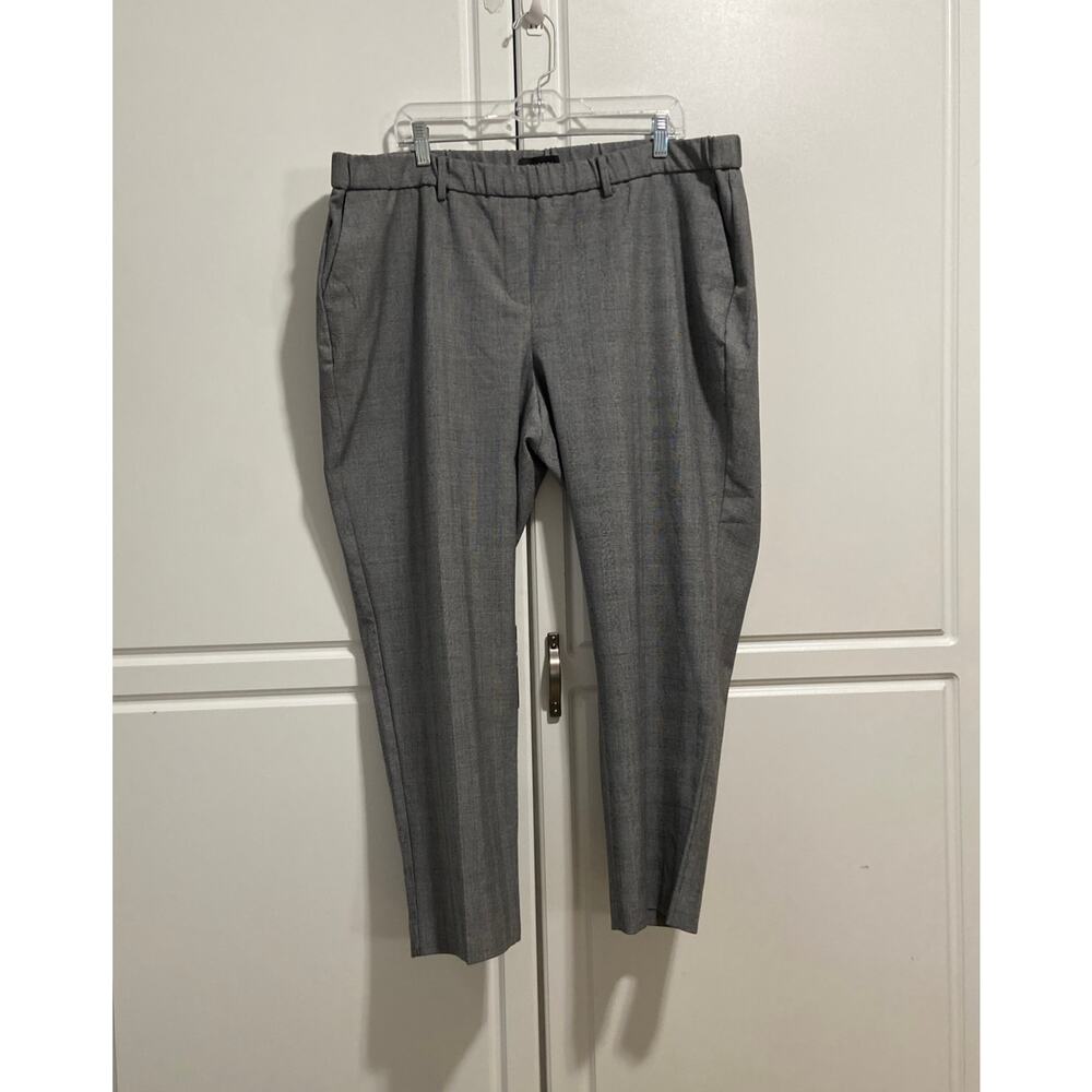 Talbots Cambridge Pull-On Pants Size 20 WP Gray Elastic Straight Polyester Caree